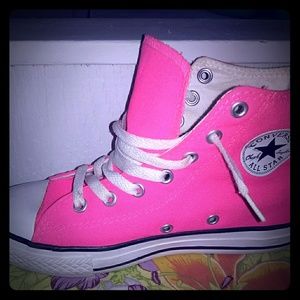 Kids pink Converse all-star sneakers